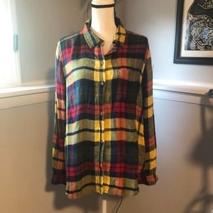 AE Boyfriend Fit Plaid Shirt